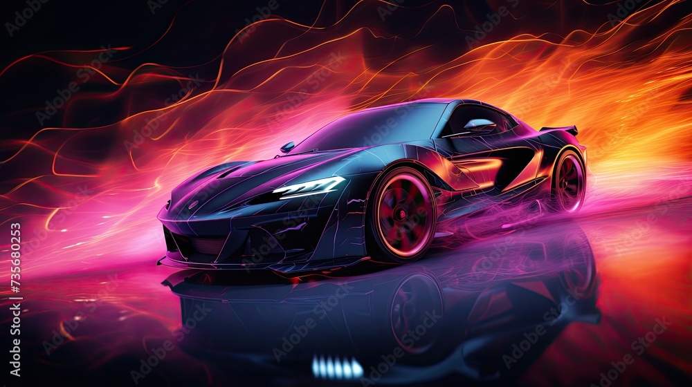 Poster advanced traction control systems, solid color background