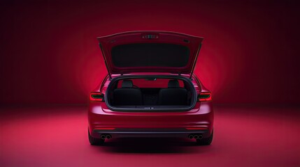 Hands free trunk opening technology, solid color background