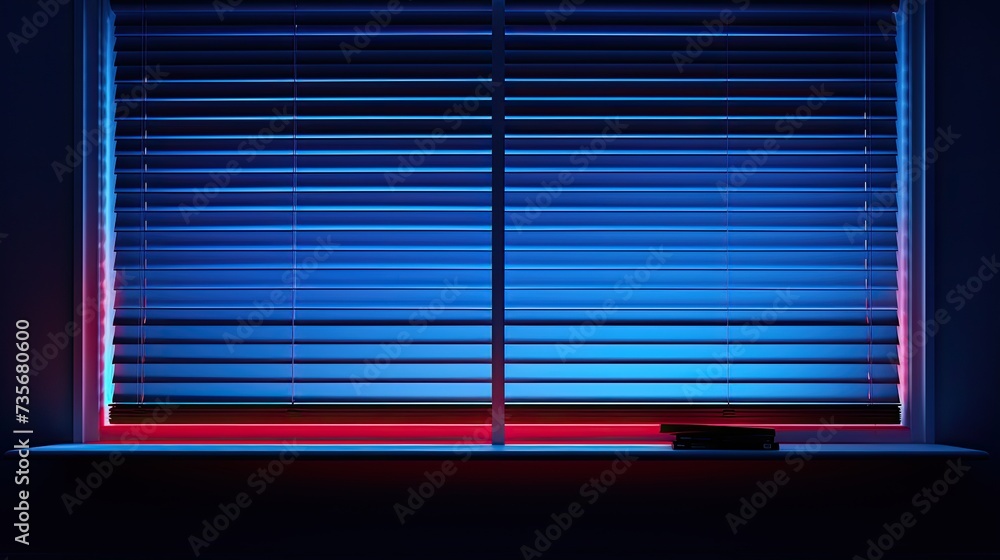 Aufkleber voice controlled robotic window blinds with temperature sensors, solid color background