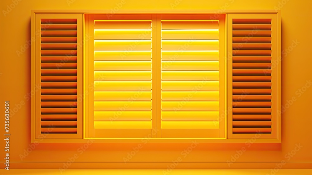 Aufkleber voice controlled robotic window shutters for privacy and security, solid color background