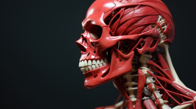 3D printing of anatomical models, solid color background