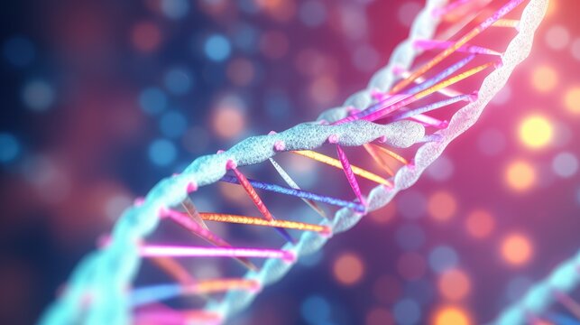 AI algorithms for genetic analysis, solid color background
