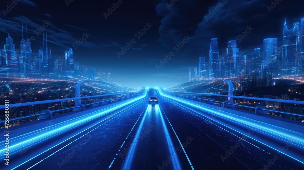 Poster road condition monitoring systems, solid color background