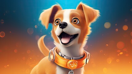 Smart pet trackers for location monitoring, solid color background