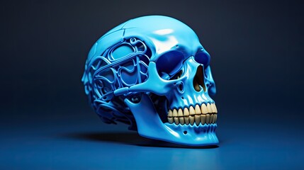 3D printing of customized medical devices, solid color background