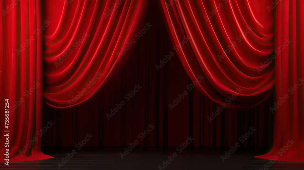 Aufkleber remote controlled curtains for automated opening and closing, solid color background