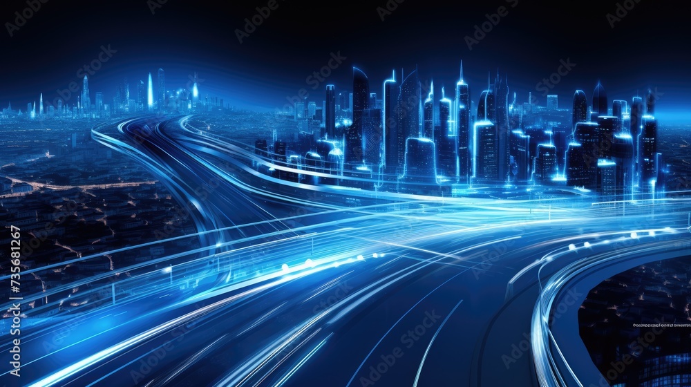 Poster road condition monitoring systems, solid color background