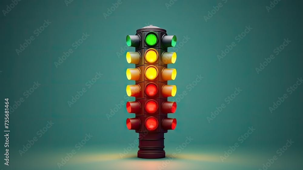 Poster smart traffic signal prioritization, solid color background