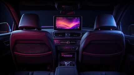 In car entertainment systems for passengers, solid color background
