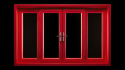 Automatic emergency window opening, solid color background