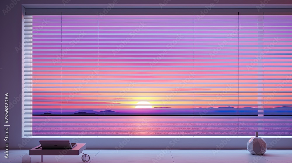 Aufkleber voice controlled robotic window blinds with voice privacy modes, solid color background