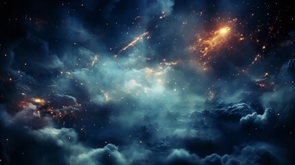 Fototapeta premium 夜空の背景素材,Generative AI AI画像