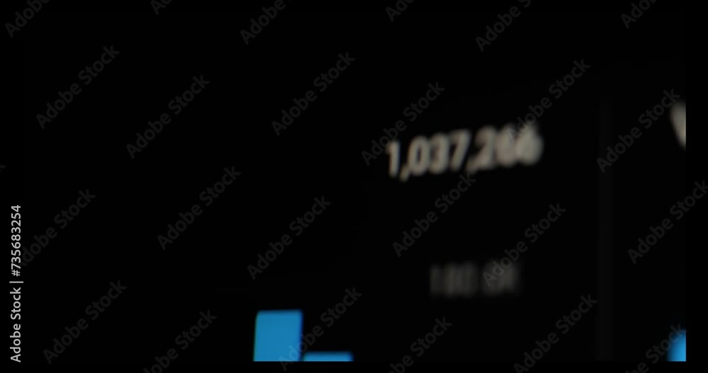 Poster graphics and analytics interface views counter