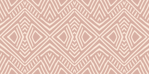 Hand drawn Batik pattern seamless. Geometric chevron abstract illustration, wallpaper. Tribal ethnic vector texture. Aztec style. Folk embroidery. Indian, Scandinavian, African rug, tile.
