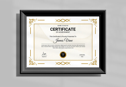 Vintage Certificate Layout