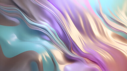 Obraz premium Digital color liquid gold foil gradient minimalist holographic horizontal poster background