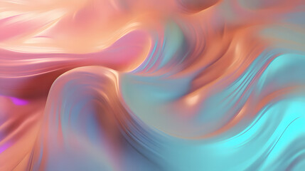 Obraz premium Digital color liquid gold foil gradient minimalist holographic horizontal poster background