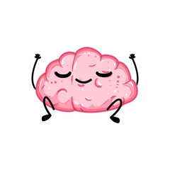 idea brain character cartoon vector illustration