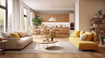 Spacious gold apartment for young woman
