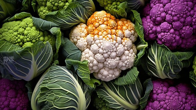 Vegetables. Detail of the romanesque cauliflower