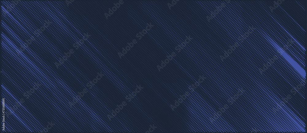 Poster abstract vector torn blue halftone background. scrathed dotted texture element. diagonal composition