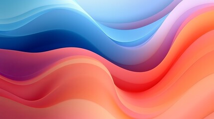 Abstract Colorful Gradient 3d Wave Background Wallpaper