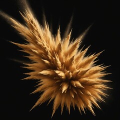 Molten Gold Burst: Explosive Glitter on Black (High Resolution)
