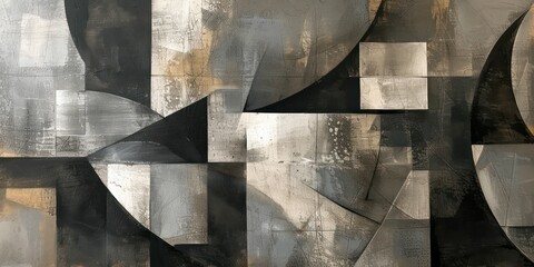 Vintage  charcoal painting circular style, with delicate hues blending in circular formations.