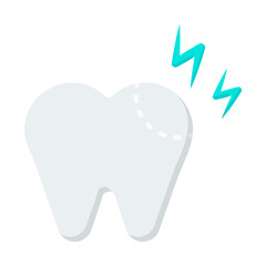 Have a toothache. Dental icon set - color Icon