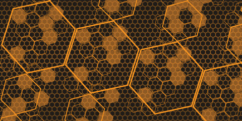 abstract technology background vector hexagon concept design shape EPS10