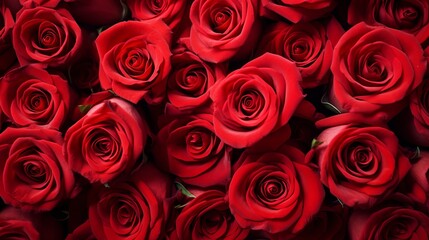 Red roses background. Many red roses, a huge bouquet of roses. Bouquet of red roses on white background