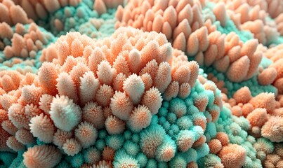 Champagne coral seafoam abstract texture background