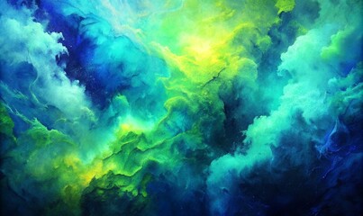 Fototapeta na wymiar Chartreuse aqua indigo abstract texture background