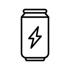 energy drink can icon color editable