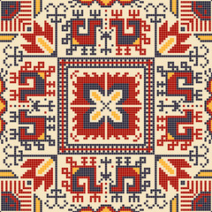 Traditional Bulgarian embroidery vector pattern
