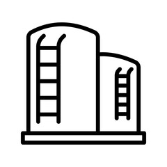 Water tank linear icon color editable