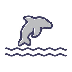 Naklejka premium Dolphin Vector Icon