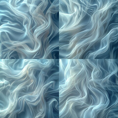 Obraz premium luftiger Hintergrund mit glatten Seidenlinien, weiß, hellblau, hintergründe, abbildung, dekor, welle, fliessend, design, airy background with smooth silk lines, white, light blue, backgrounds, illustr