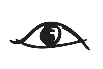 Hand sketched One Eye Drawing concept. 