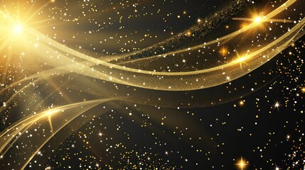 Luxurious Gold Wave Texture Background