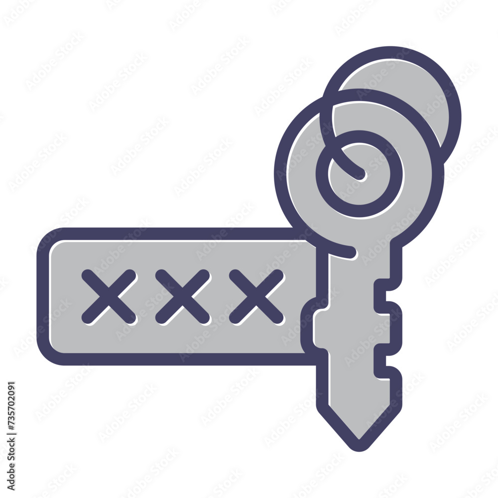 Poster password vector icon