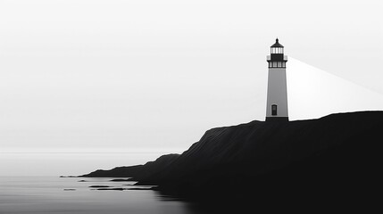 Stark Contrast - Lighthouse on the Shore