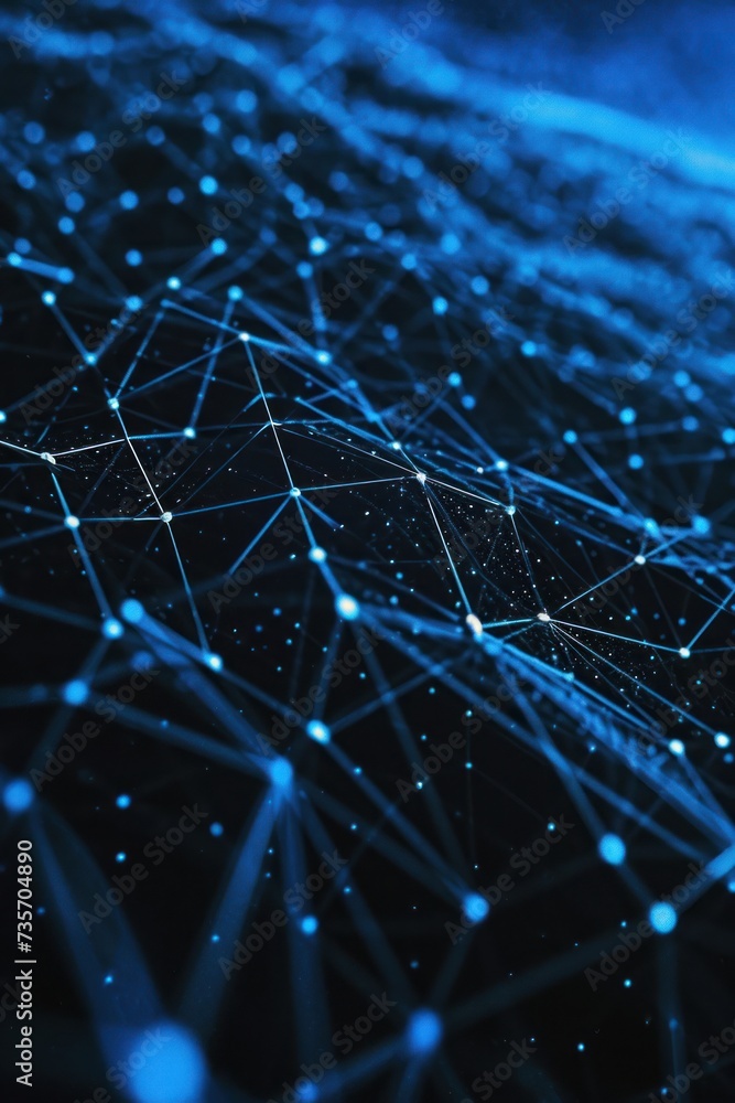Poster abstract technology background with connecting dots and lines. network connection structure.