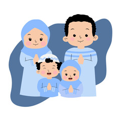 parent and children family Ied Mubarak illustration