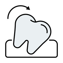 Fototapeta premium Falling Teeth. Dental icon set - Colorline Icon