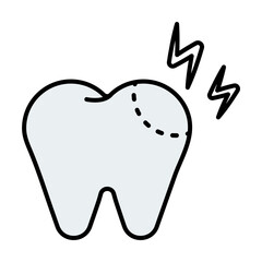 Obraz premium Have a toothache. Dental icon set - Colorline Icon