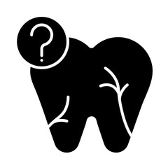 Problem. Dental icon set - solid Icon