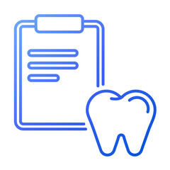 Data. Dental icon set - gradient Icon