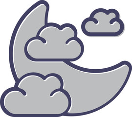Fototapeta premium Moon Vector Icon