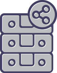 Server Sharing Vector Icon